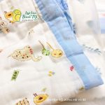 Chăn mền sợi tre 4 lớp viền màu HBQ Kiluta Manny mát mượt đắp cho bé ngủ hoặc đi học - Image 3