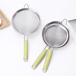 Rây inox lọc cháo đồ ăn dặm cho bé mẫu cán xanh