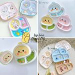 Khay ăn dặm Honper bằng nhựa melamine cho bé 3 ngăn-4 ngăn