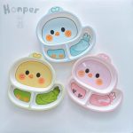 Khay ăn dặm Honper bằng nhựa melamine cho bé 3 ngăn-4 ngăn - Image 4