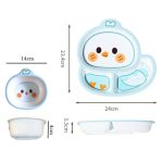 Khay ăn dặm Honper bằng nhựa melamine cho bé 3 ngăn-4 ngăn - Image 6
