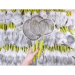 Rây inox lọc cháo đồ ăn dặm cho bé mẫu cán xanh - Image 3