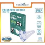 Khẩu trang y tế Famapro Kid 5D quai vải cho bé từ 4 tuổi đi học (hộp 10 cái) - Image 5