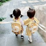 Balo đi học hình gấu phong cách Hàn có dây chống lạc cho bé - Image 3