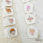 Khẩu trang vải muslin rút dây in hình cho bé vải sợi tre (túi 1 cái) - Image 2