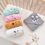 Áo ủ choàng tắm Monona hình con vật có mũ trùm đầu cho bé - Image 5