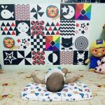 Bộ 6 thẻ decal dán tường kích thích thị giác cho bé sơ sinh