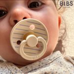 Ty ngậm giả ti núm tròn cao su BIBS STUDIO COLOUR phiên bản họa tiết mới - Image 2