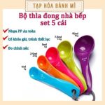 Bộ 5 thìa muỗng đong, đo lường, định lượng bột sữa gia vị bằng nhựa an toàn trong nhà bếp - Image 2