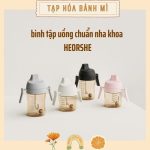 [HỎA TỐC HCM] Bình tập uống nước chuẩn nha khoa HEORSHE cho bé giai đoạn ăn dặm
