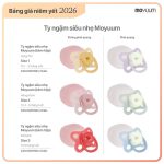 Ti giả silicone siêu nhẹ Moyuum ti ngậm cho bé từ sơ sinh có hộp đựng - Image 6