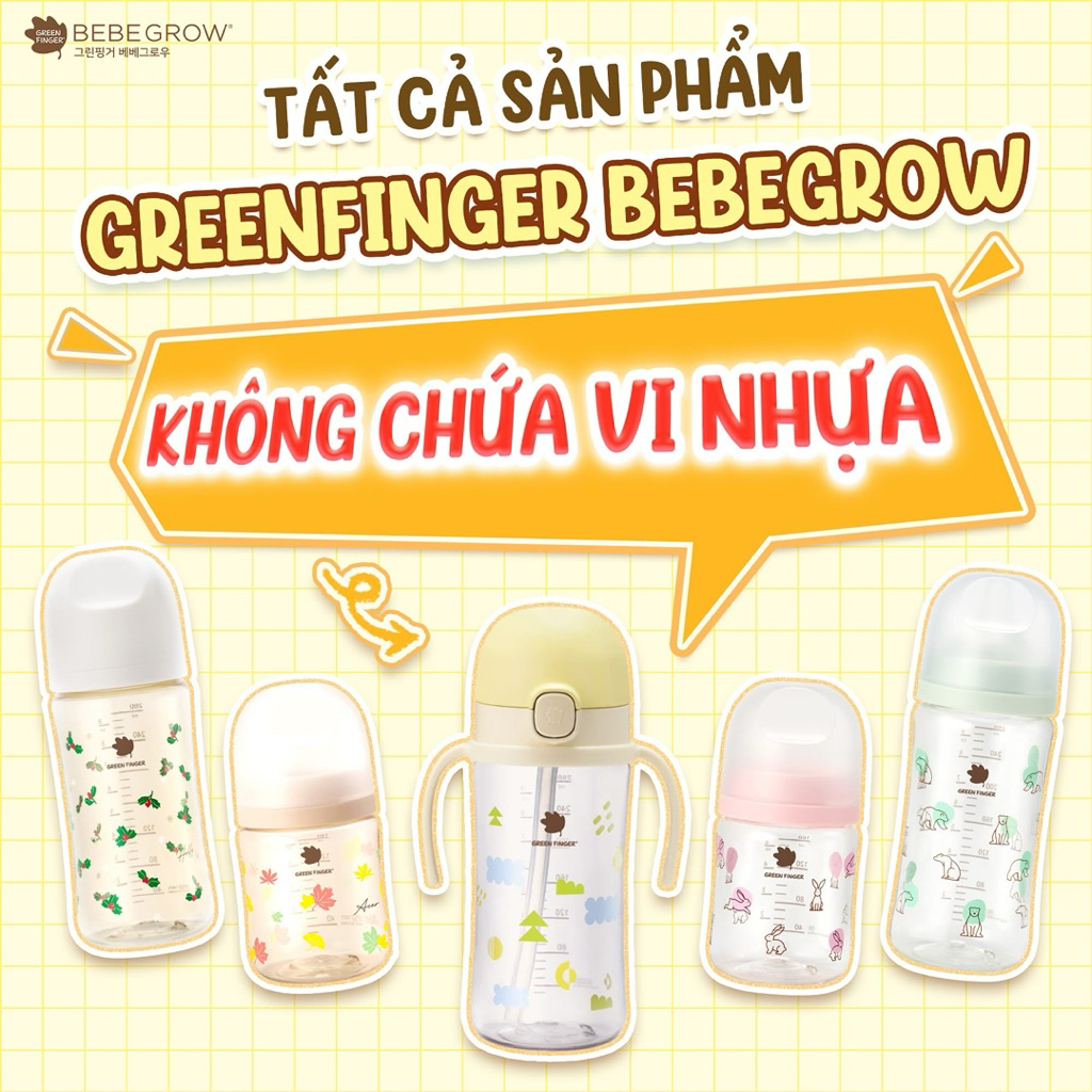 shopee-vn-11134207-81zt.jpg Bình sữa Greenfinger Bebegrow chất liệu ppsu chuẩn HQ cho bé từ sơ sinh - Image 1