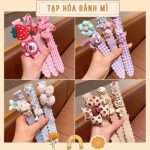 [Set 3c] Bờm dán băng đô dán tóc kèm charm cho bé gái