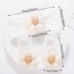 Set nón turban kèm tất vớ 3d Chicbaby cho bé gái từ sơ sinh - Image 6