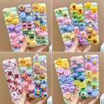 Set vỉ 10 chun viền răng cưa gắn charm cute thun tóc cho bé - Image 2