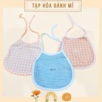 Yếm vải buộc dây HRNEE vải sợi tre siêu mềm cho bé từ sơ sinh