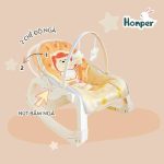 [HỎA TỐC HCM] Ghế rung bập bênh Honper HP217 tùy chỉnh 2 chế độ cho bé ngủ nằm chơi - Image 4