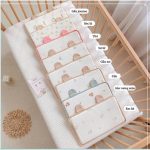 Gối cao su non tai gấu Monona MNN057 vải Cotton waffle / vải Muslin in họa tiết cho bé - Image 2