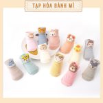 Vớ tất hình thú cho bé sơ sinh 0-6 tháng nhiều mẫu có chống trượt - Image 2