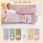 Vớ tất hình thú có chống trượt đựng túi zip cho bé
