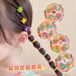 Hộp 4 ngăn 50 phụ kiện kẹp tóc và chun thun cột tóc bé gái (phụ kiện T014) - Image 4