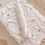 Gối ôm vải cotton waffle thêu hình Gấu Thỏ cho bé - Image 3