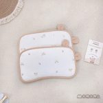 Gối bông tai gấu Monona vải cotton waffle phiên bản mới mịn thoáng cho bé từ sơ sinh - Image 5