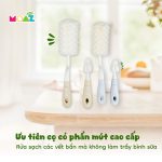 Bộ cọ rửa bình sữa Moaz Eco chất liệu mút xốp bọt biển cho bé - Image 6