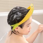 Mũ gội đầu Nón tắm chắn nước họa tiết khủng long chibi cho bé - Image 2
