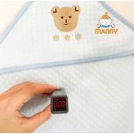 Ủ choàng Manny cotton cao cấp hình thêu họa tiết kèm dây đai cho bé - Image 3