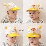 Nón kết Mũ lưỡi trai hình Bear vải lưới có tai gấu cho bé đi chơi (có ảnh thật) - Image 3