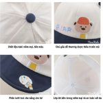 Nón kết Mũ lưỡi trai hình Bear vải lưới có tai gấu cho bé đi chơi (có ảnh thật) - Image 4