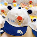 Nón kết Mũ lưỡi trai hình Bear vải lưới có tai gấu cho bé đi chơi (có ảnh thật) - Image 5