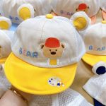 Nón kết Mũ lưỡi trai hình Bear vải lưới có tai gấu cho bé đi chơi (có ảnh thật) - Image 6