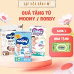 [QUÀ TẶNG KO BÁN] Mua tã bỉm Moony Bobby tặng quà Khăn ướt / Balo / Chảo / Vali cho bé - Image 2
