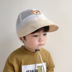 Nón lưới rộng vành hình Gấu chống nắng cho bé đi chơi (có ảnh thật) - Image 2