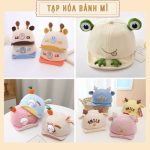 Nón kết Mũ lưỡi trai hình thú con vật in nổi cho bé đi chơi