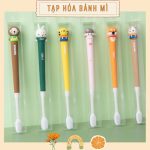Bàn chải đánh răng trẻ em cán dài hình thú sợi lông mềm cho bé từ 2y+