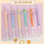 Bàn chải đánh răng trẻ em cán dài hình thú sợi lông mềm cho bé từ 2y+ - Image 2
