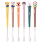 Bàn chải đánh răng trẻ em cán dài hình thú sợi lông mềm cho bé từ 2y+ - Image 5