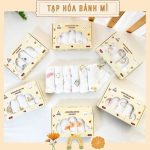 Khăn sữa sợi tre 4 lớp Manny hộp 5 cái cho bé từ sơ sinh