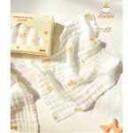 Khăn sữa sợi tre 4 lớp Manny hộp 5 cái cho bé từ sơ sinh - Image 3