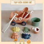 Đồ chơi xúc cát set 9 chi tiết  chất liệu nhựa lúa mạch xinh trendy cho bé