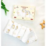 Khăn sữa sợi tre 4 lớp Manny hộp 5 cái cho bé từ sơ sinh - Image 5