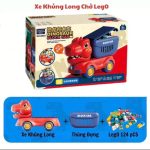 Đồ chơi Xe chở lego lắp ráp 124 chi tiết hình Vịt - Khủng long - Xe máy xúc cho bé - Image 5