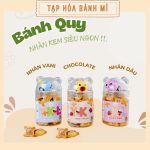[Date 2/2026] Bánh quy nhân kem cho bé hũ hình gấu kèm xe đồ chơi mini ngộ nghĩnh