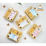 [Trơn/Họa tiết] Khăn sữa sợi tre Manny hộp 5 cái cho bé từ sơ sinh - Image 3