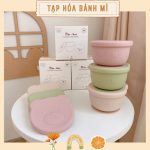Bát gấu silicone Bar Rot kèm nắp có đế hít phiên bản BR020 BR006 cho bé ăn dặm