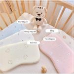 Gối lõm cao su non Monona vải thở hình Gấu / Chữ nhật thoáng mát cho bé từ sơ sinh - Image 3