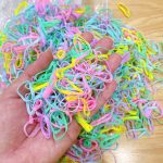 Túi zip mini đựng chun thun cột tóc 7 sắc cầu vồng cho bé gái - Image 4